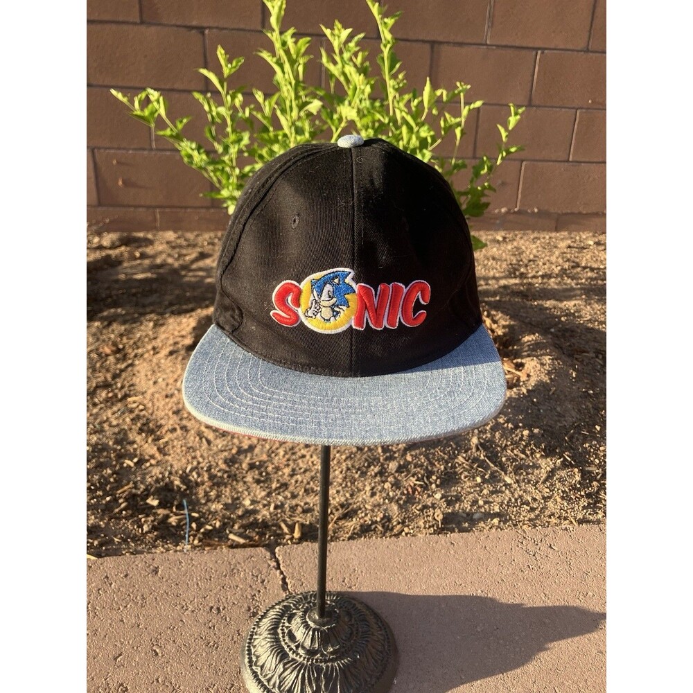 VTG 1991 Sonic The Hedgehog Snapback Hat Sega Adult Embroidered